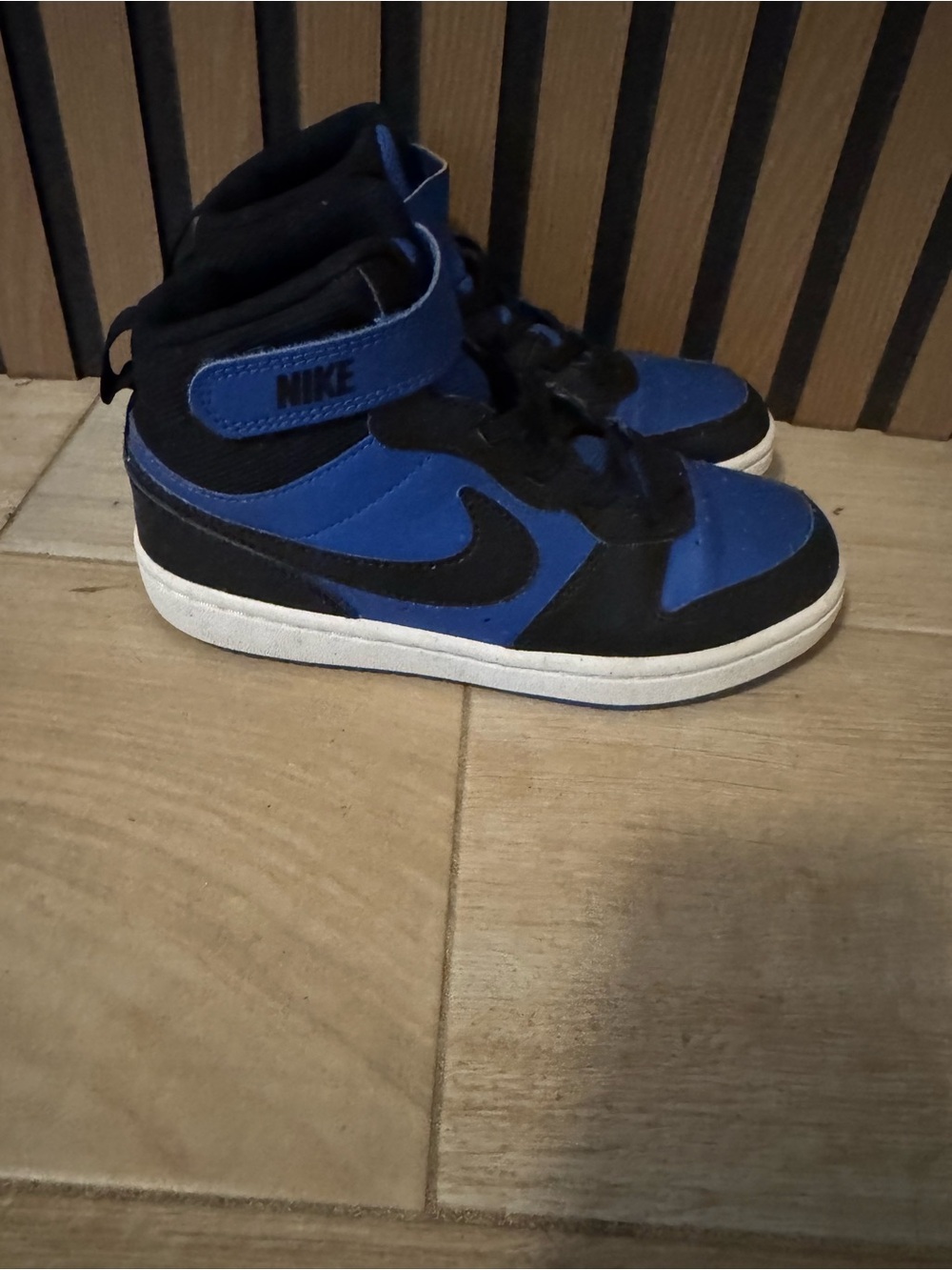 Nike Kids Mid-Top Sneakers in Royal Blue and Black
